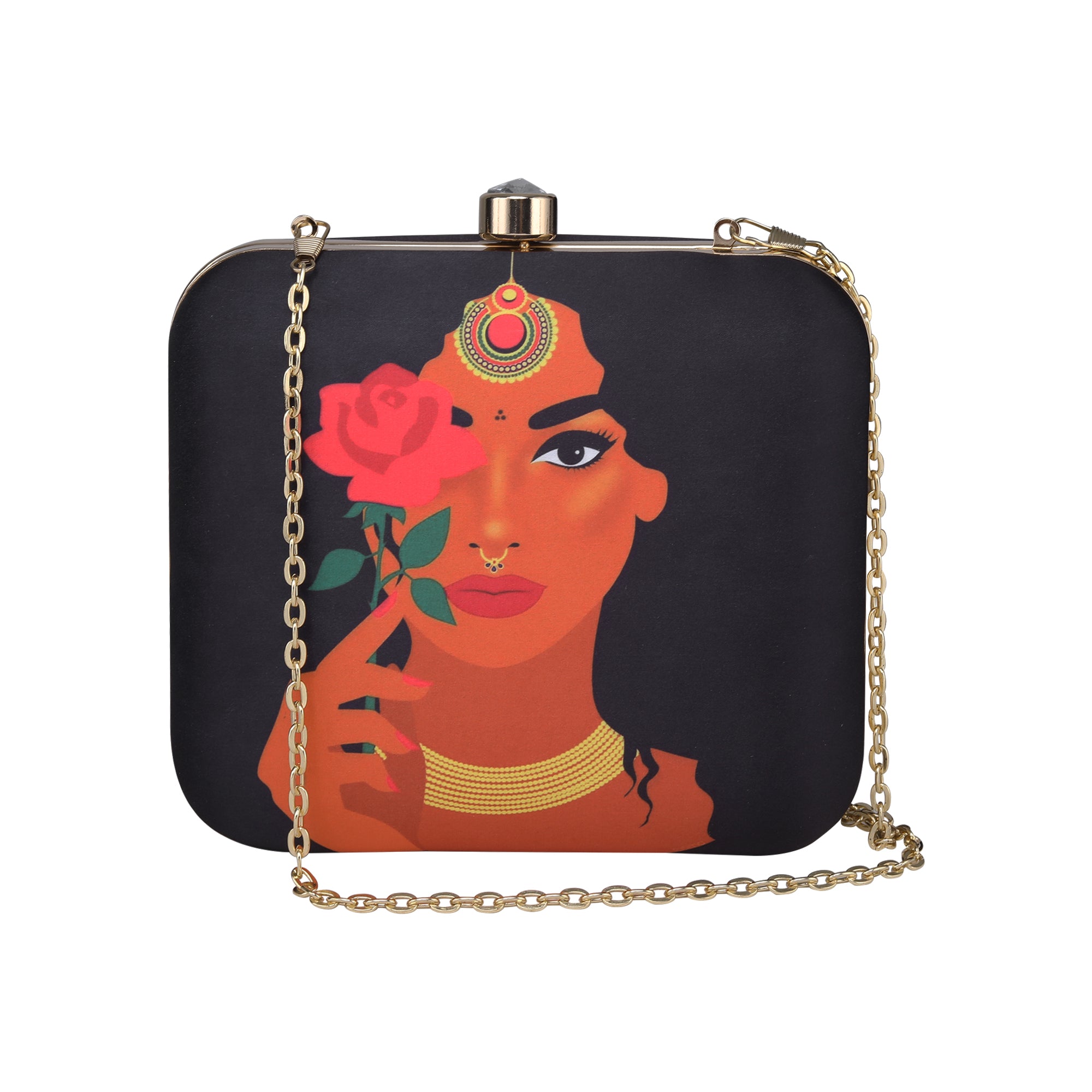 Desi Girl Printed Clutch