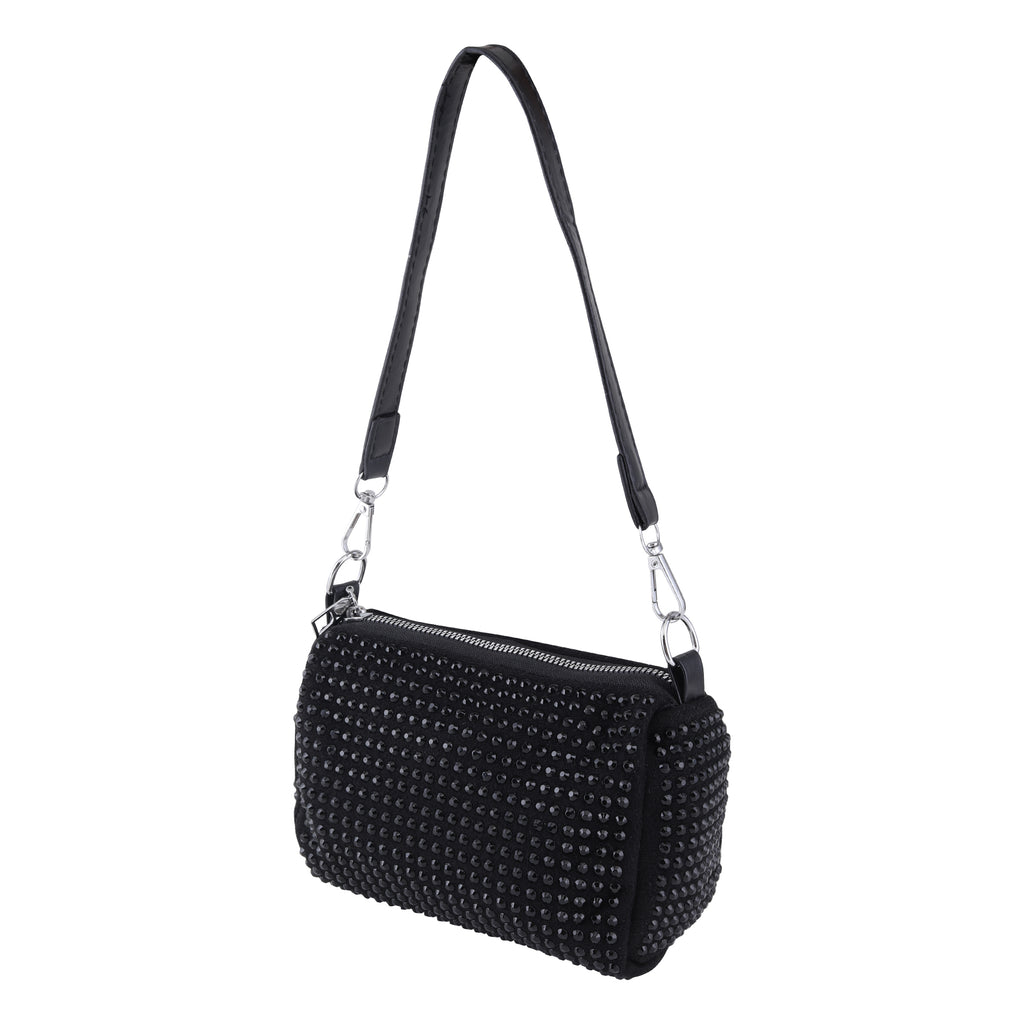 Rhine Stone Sling Bag | Black Colour | Made with high-quality rhinestones