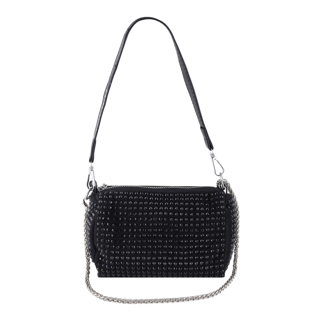 Rhine Stone Sling Bag | Black Colour | Made with high-quality rhinestones