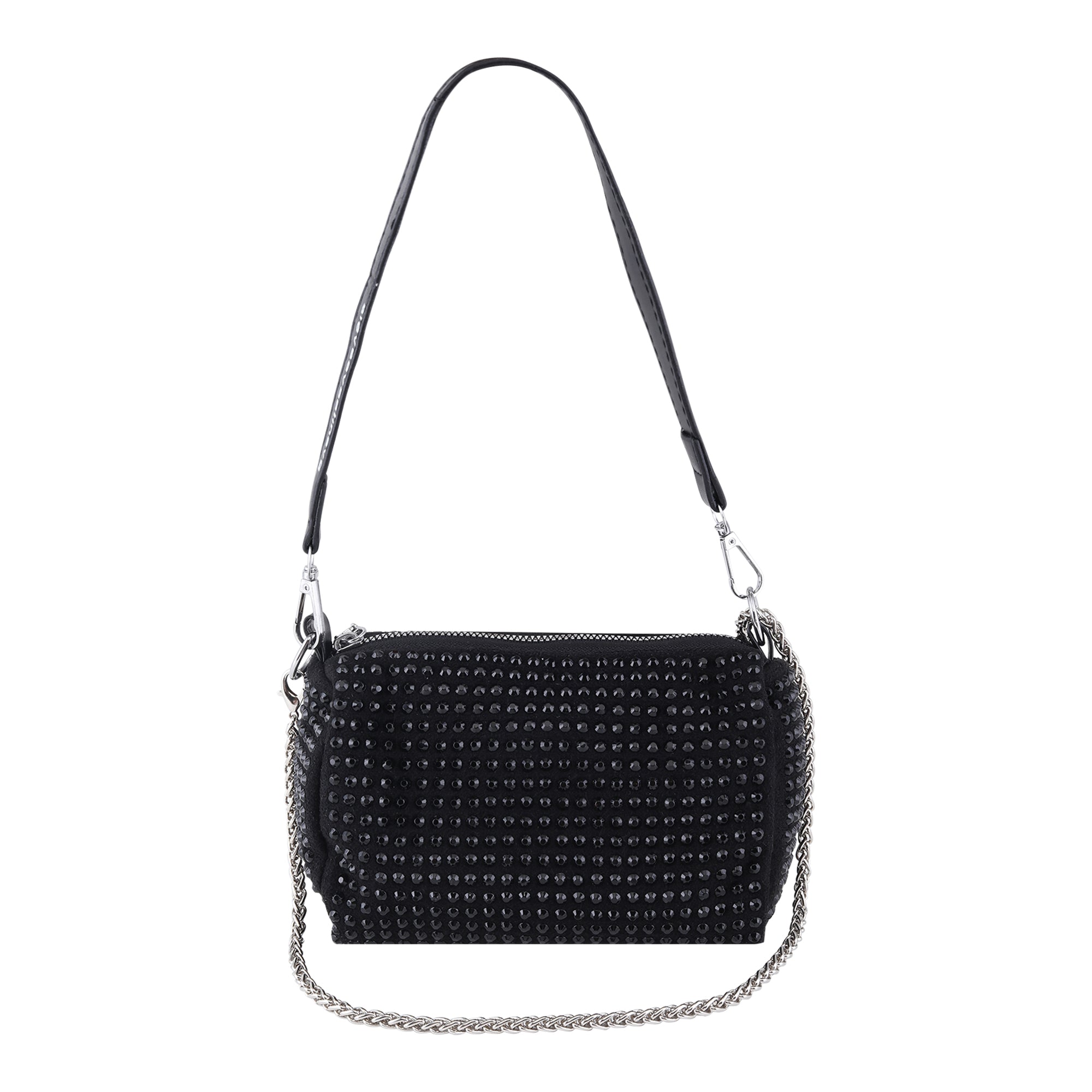 Rhine Stone Sling Bag | Black Colour | Made with high-quality rhinestones