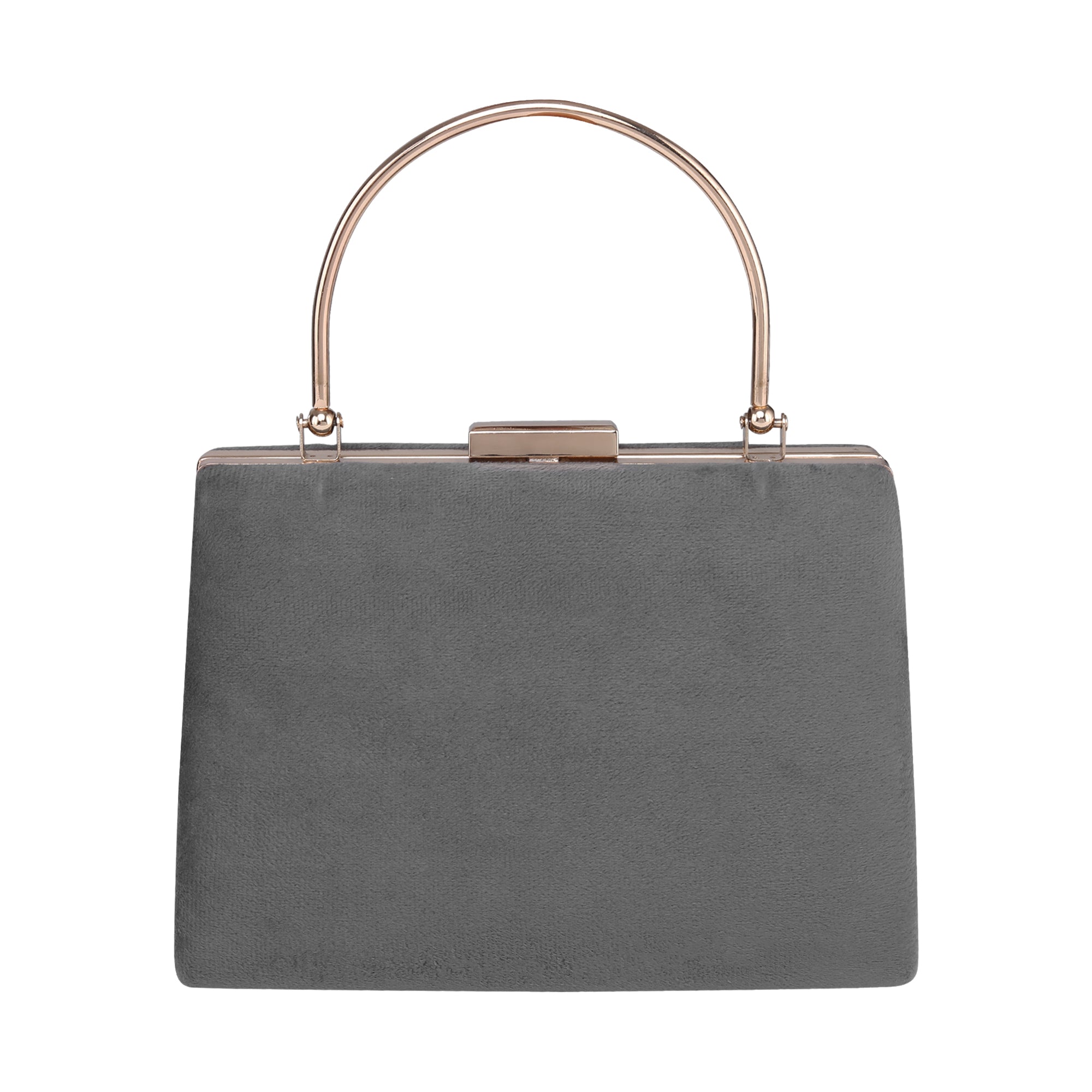 Grey Fabric Clutch