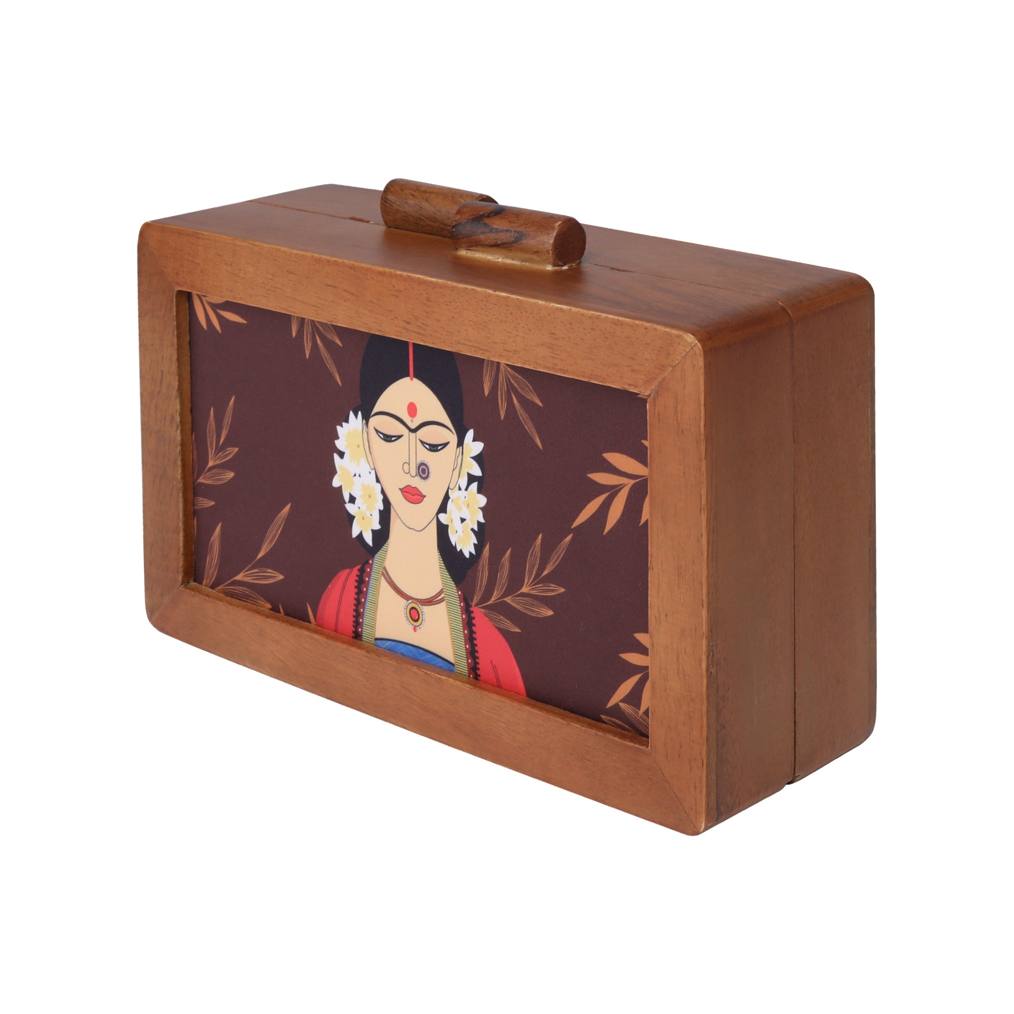 HORRA Printed Wooden Clutch