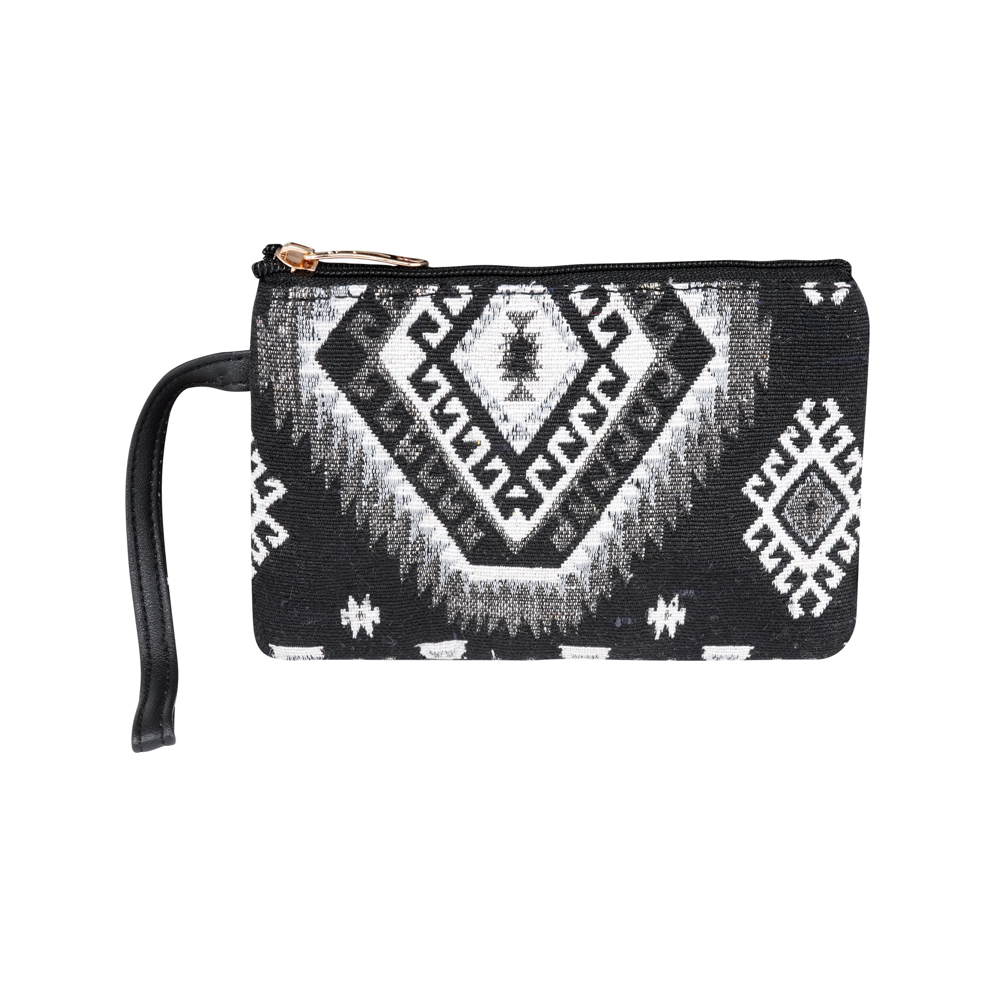 Vintage Jacquard tote bag with utility pouch