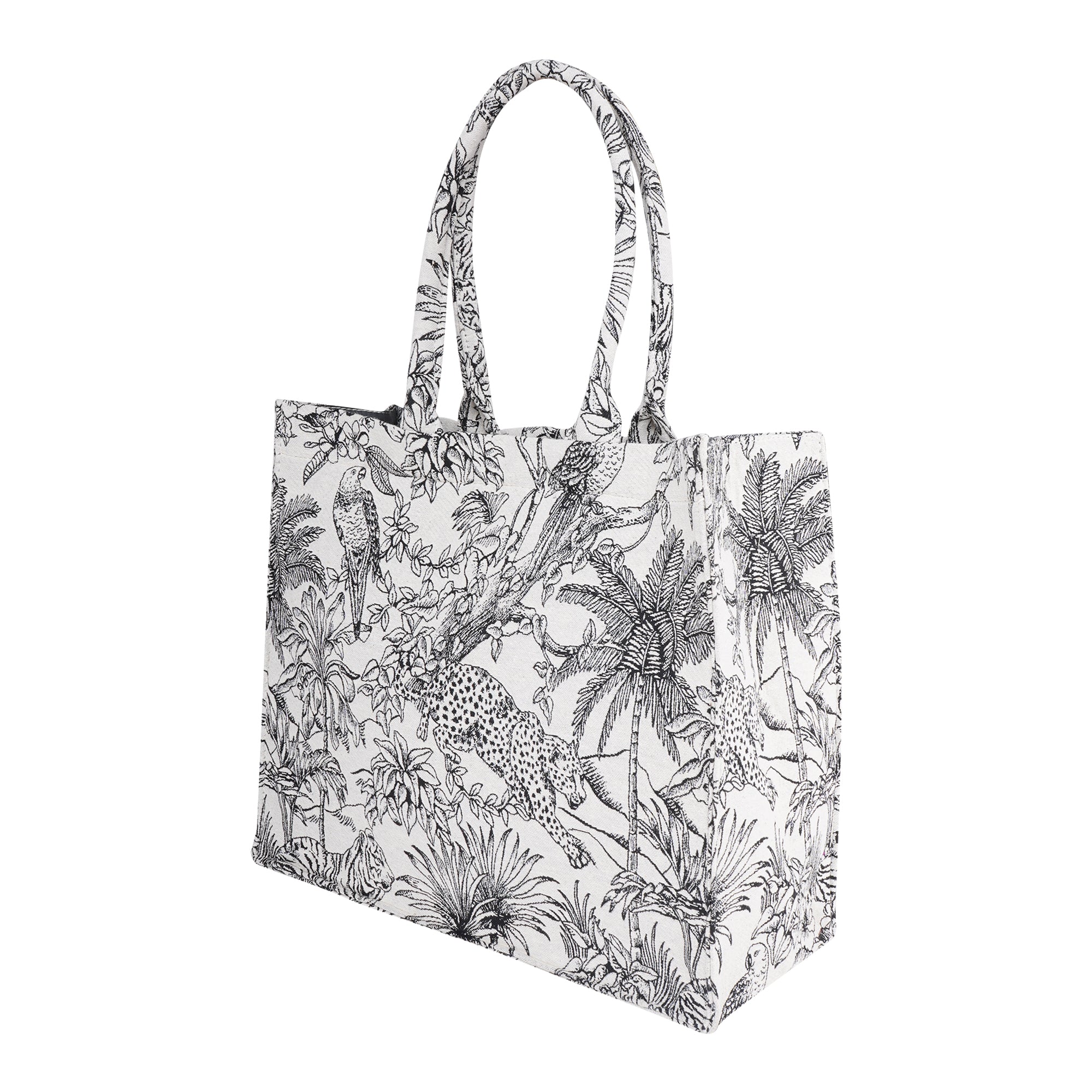 Jacquard embroidery luxury fashion tote bag with utility pouch