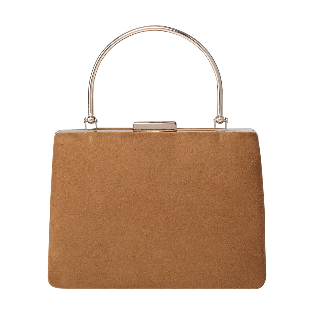 Brown Fabric Clutch
