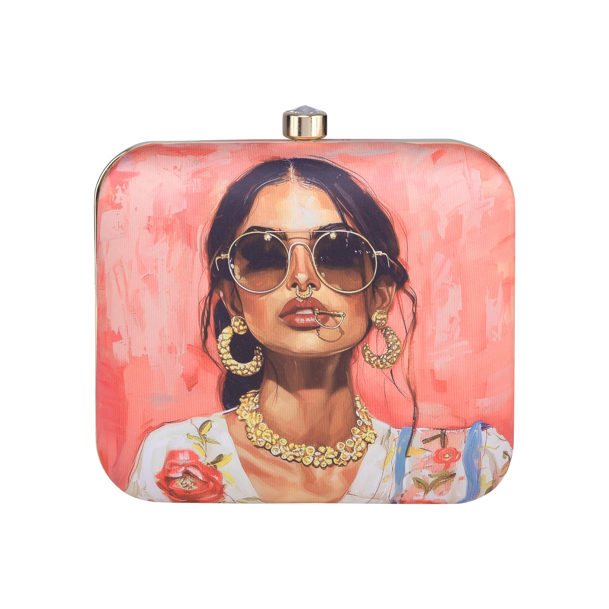 Brown Girl Printed Clutch
