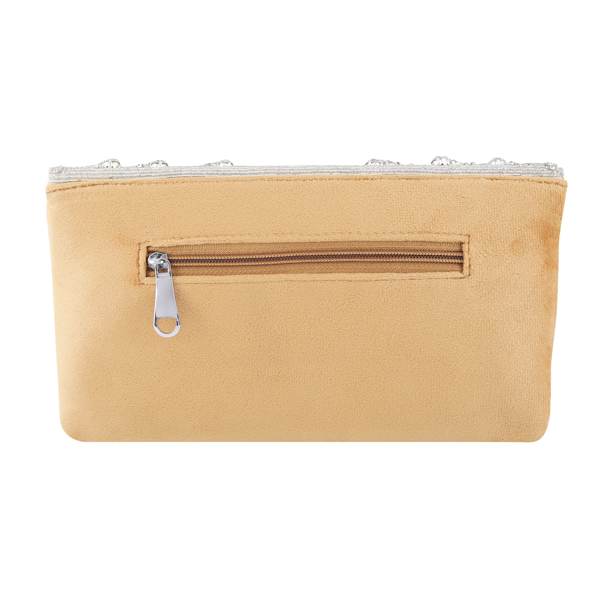Stone Flap Clutch | Mustard Colour | Mesmerizing arrangement of sparkling stones