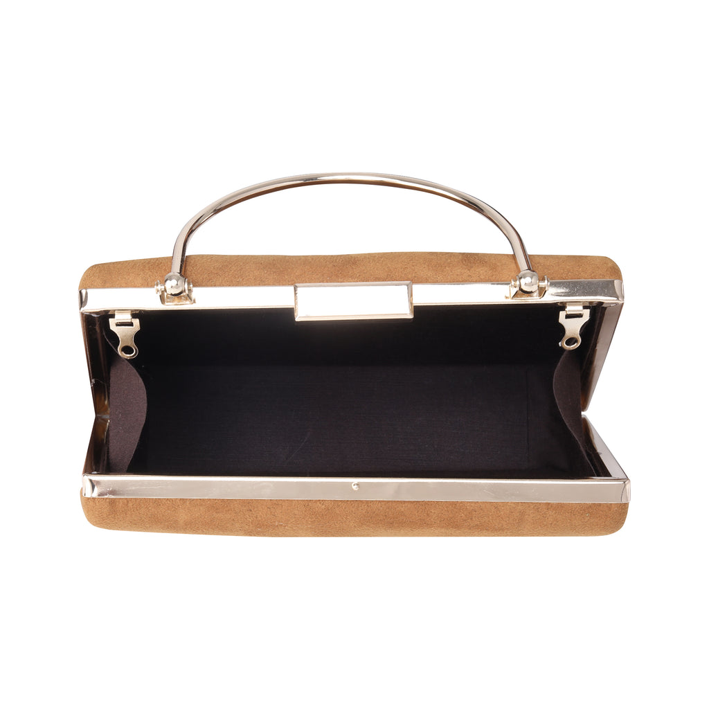Brown Fabric Clutch