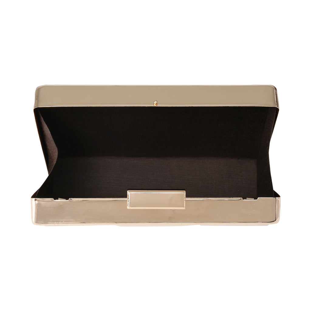 Pink Acrylic Cutout Metal Clutch