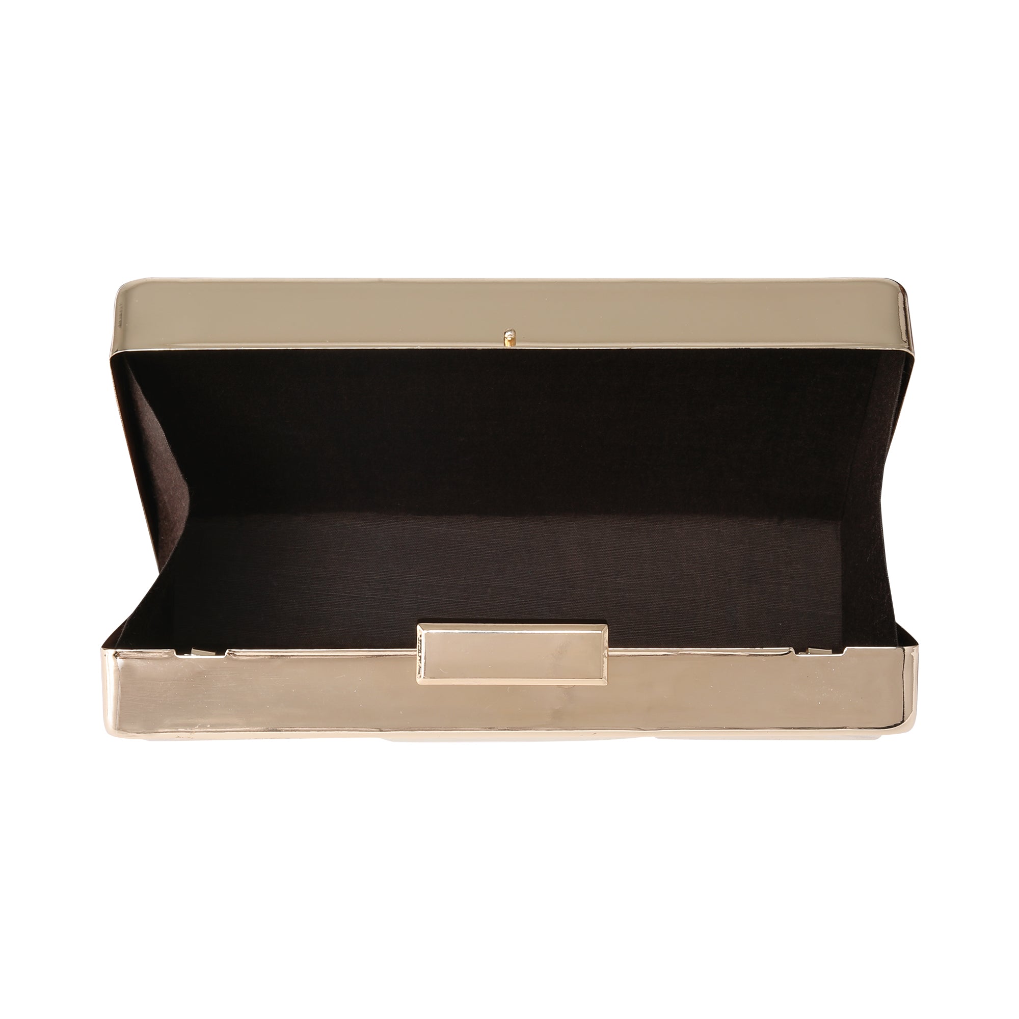 White Acrylic Cutout Metal Clutch