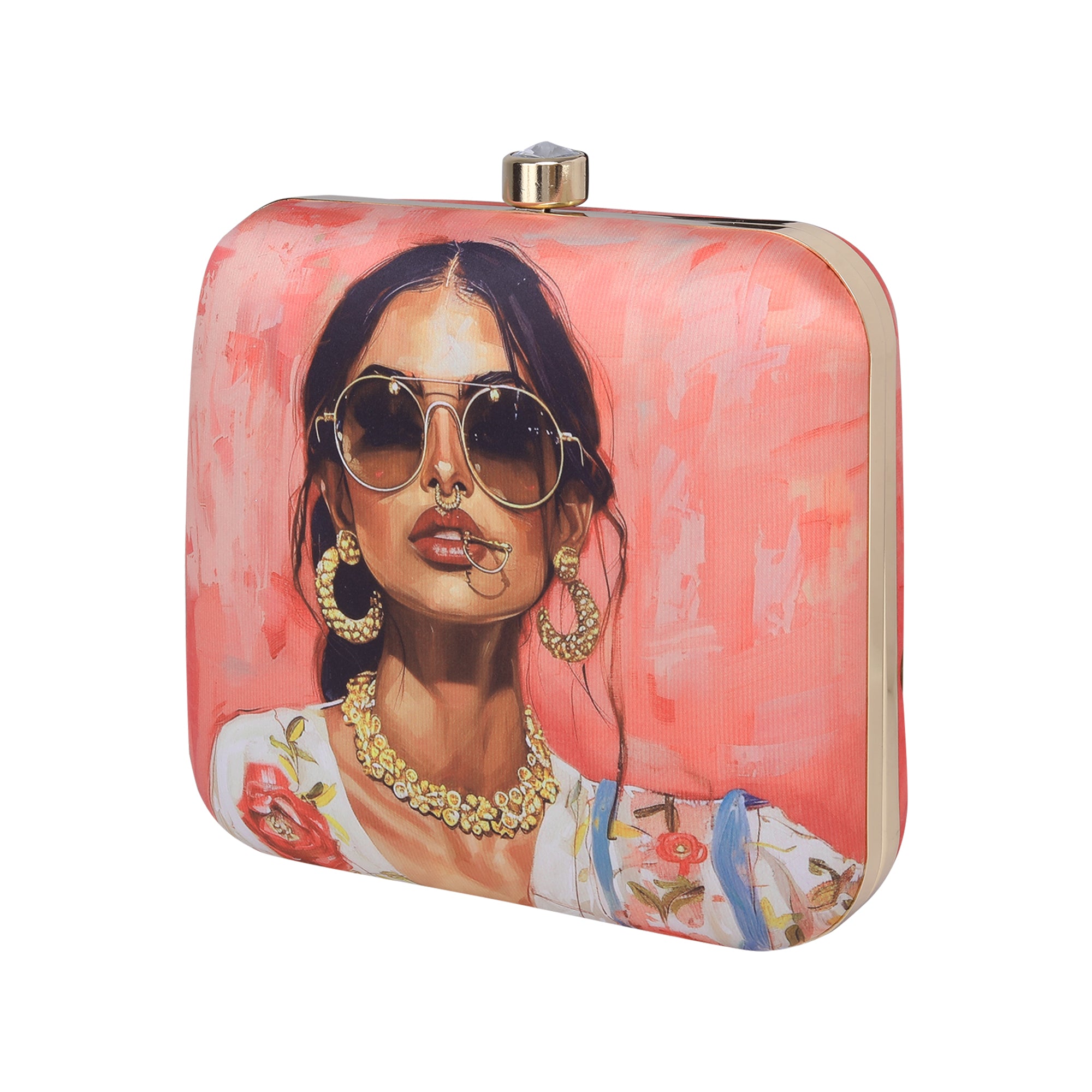 Brown Girl Printed Clutch