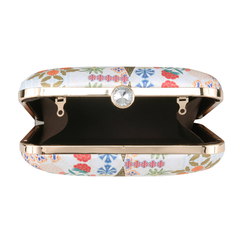 Traditional Mughal Garden printed clutch
