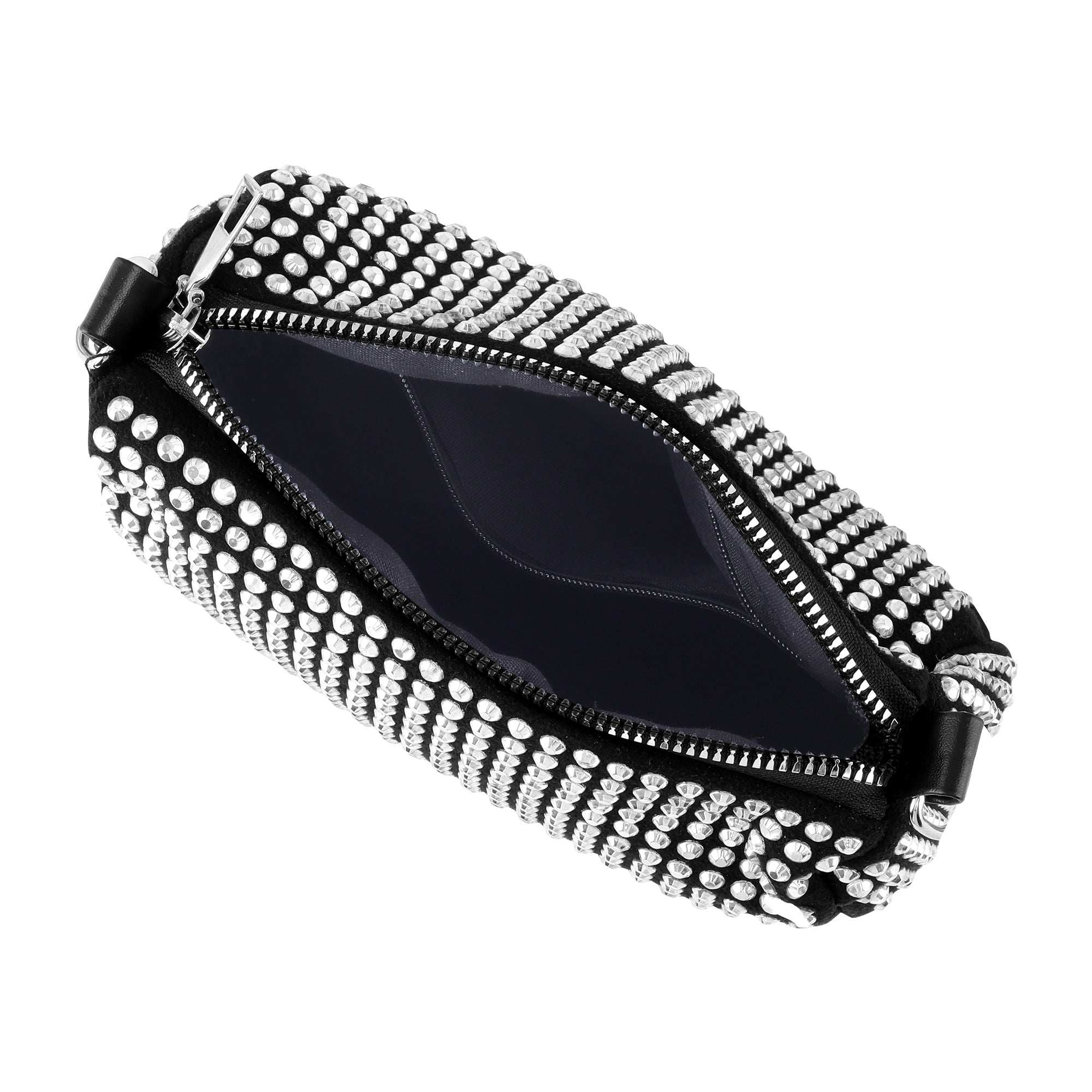 Rhine Stone Sling Bag | Silver Colour | Made with high-quality rhinestones