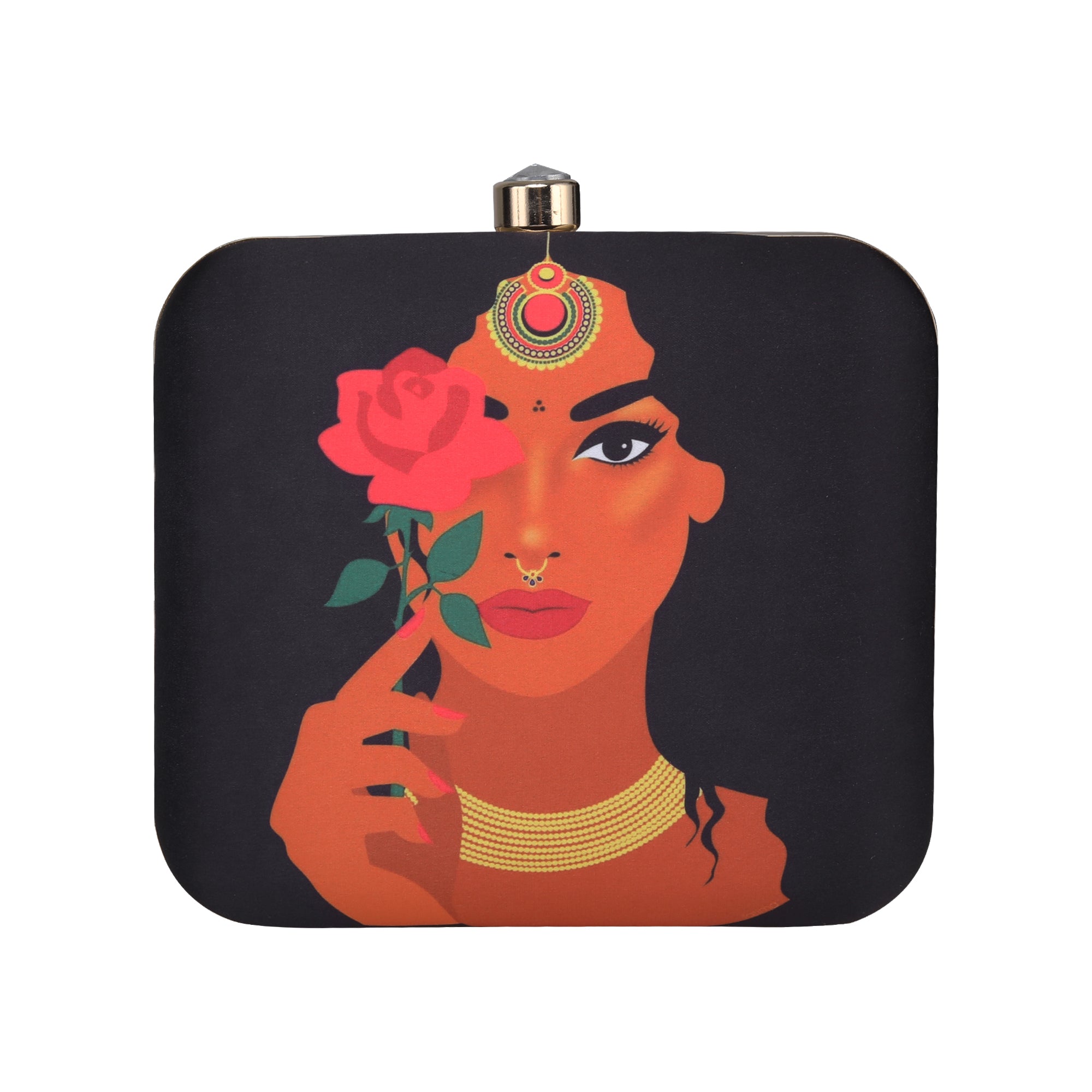 Desi Girl Printed Clutch