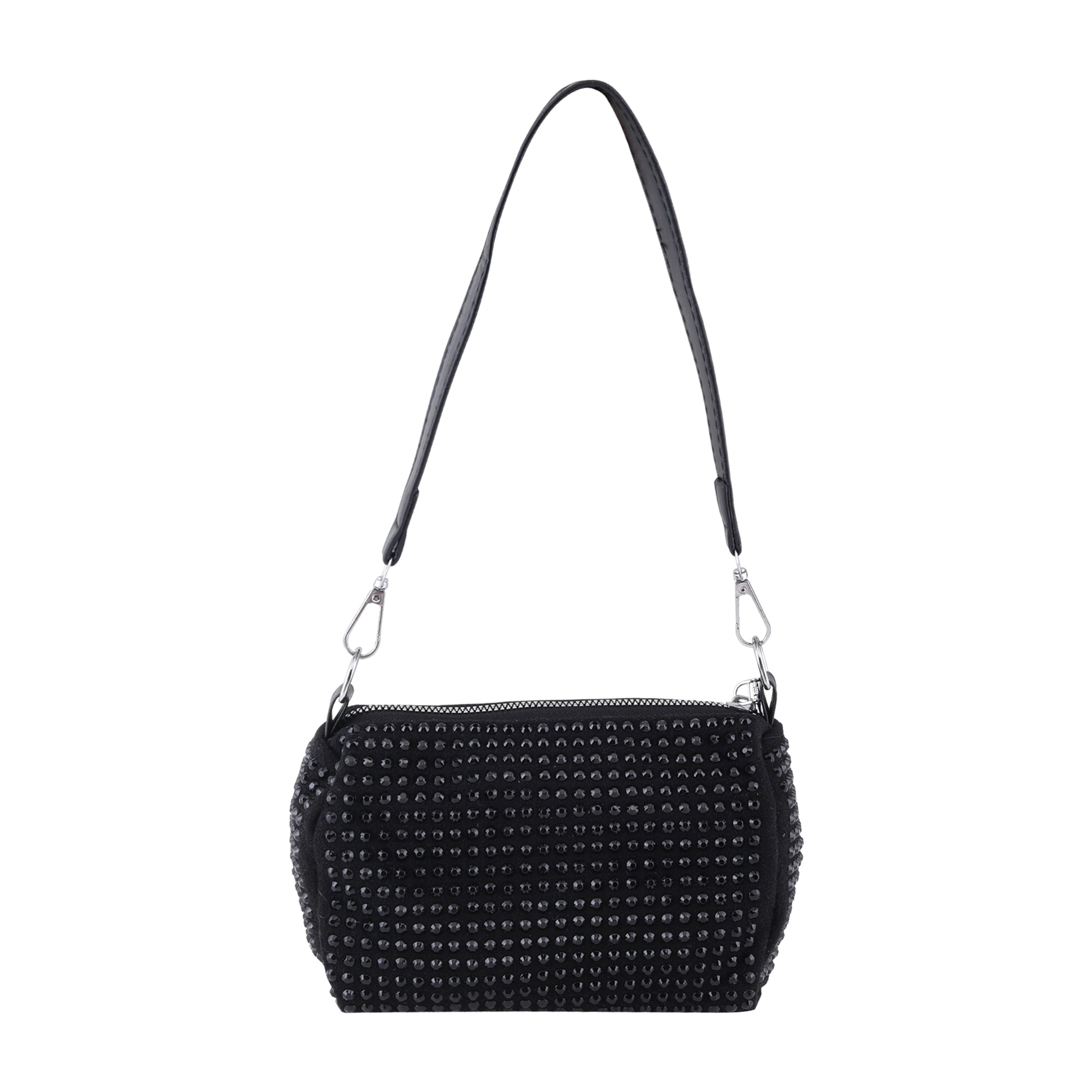 Rhine Stone Sling Bag | Black Colour | Made with high-quality rhinestones