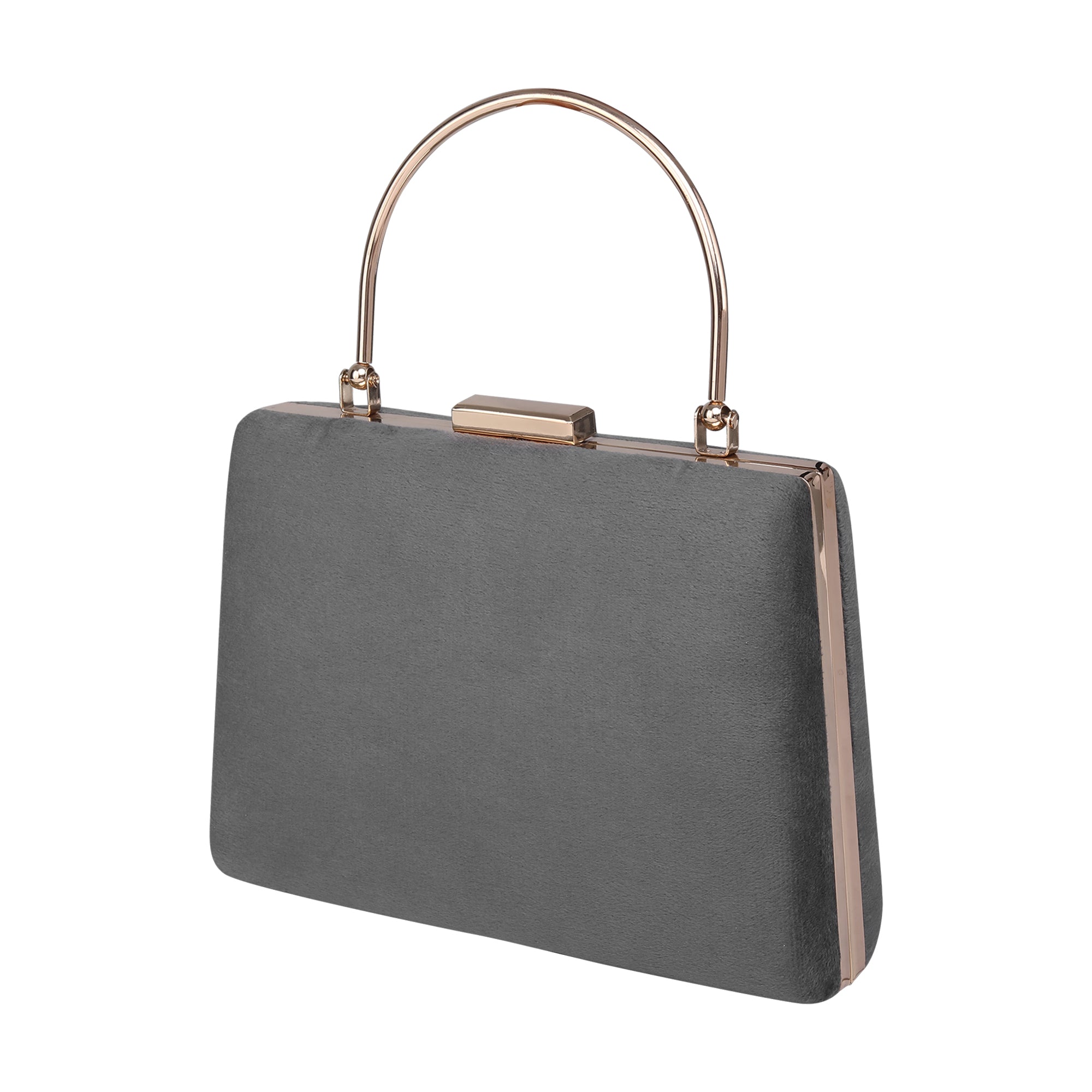 Grey Fabric Clutch